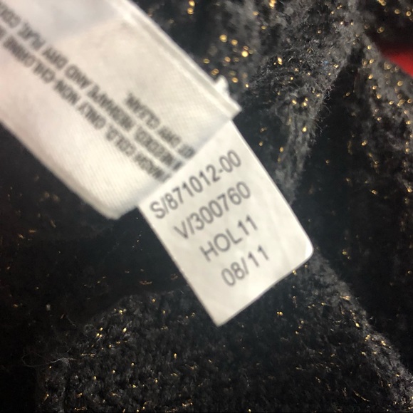 GAP chunky knit sweater black metallic gold s - Picture 6 of 6
